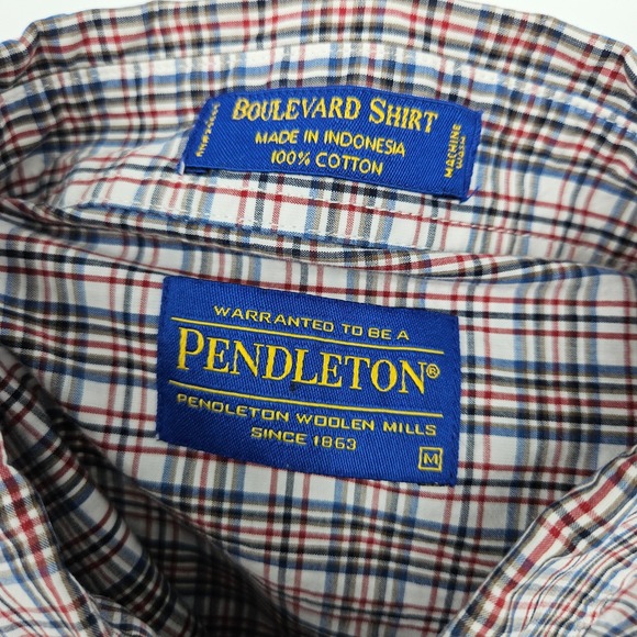 Pendleton Shirt Mens Medium Boulevard Plaid Button Down Casual Long Sleeve - Picture 7 of 10